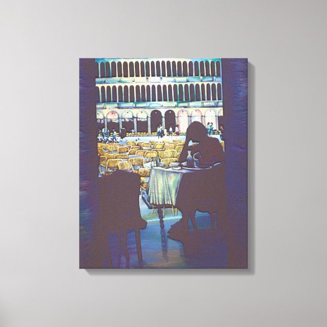 St. Mark's Silhouette, Venedig Canvastryck (Framsida)