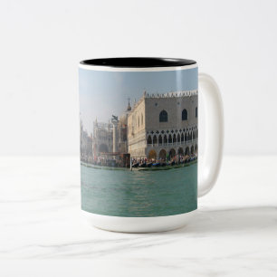 St. Mark's Square från Grand Canal Två-Tonad Mugg