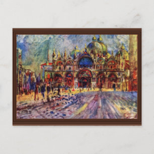 St. Mark's Square i Venedig av Pierre-Auguste Vykort