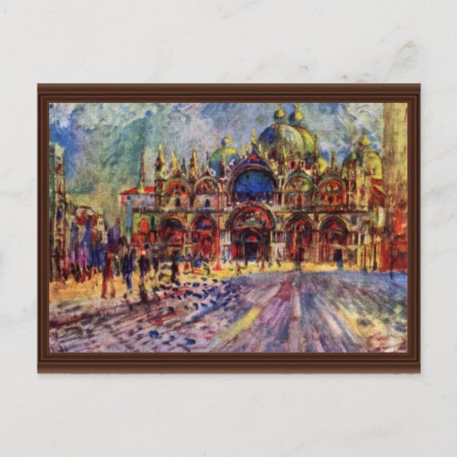 St. Mark's Square i Venedig av Pierre-Auguste Vykort (Framsida)