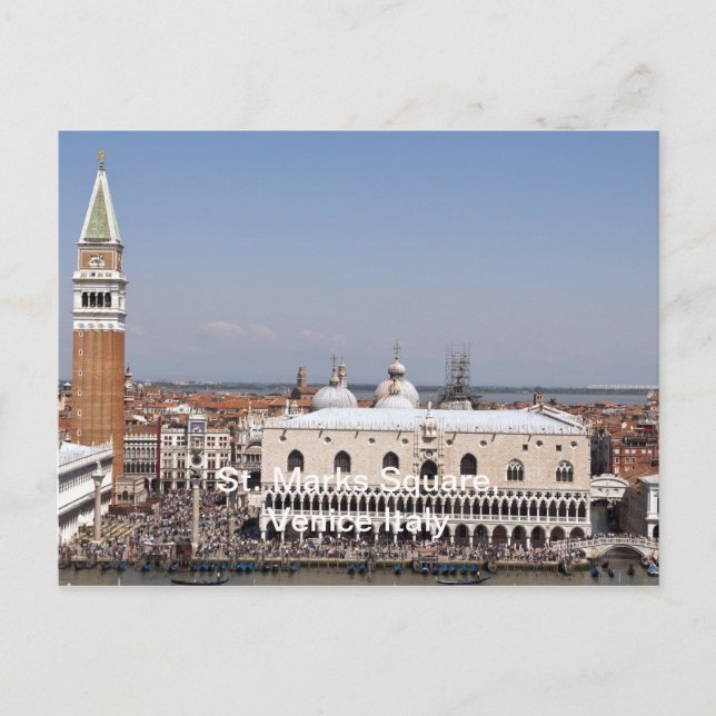 St. Marks Square, Venedig-Italien Vykort (Framsida)