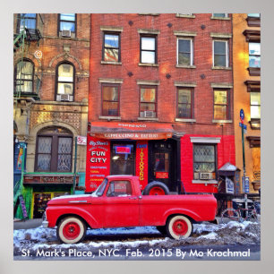 St. Mark's Ställe, NYC februari 2015 Poster