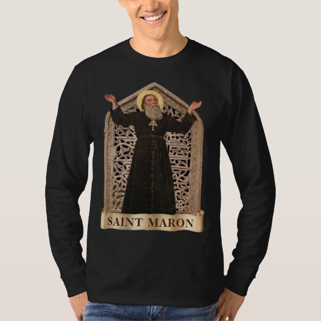 St. Maron (Maroun) مَ ا رُ ن maronitkyrkan T Shirt (Framsida)