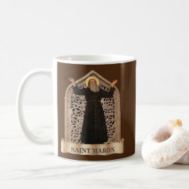 St. Maron, Patron från den maronitkatolska kyrkan Kaffemugg