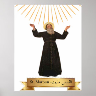 St Maroun - Maron ( القديس مارون ) Affisch
