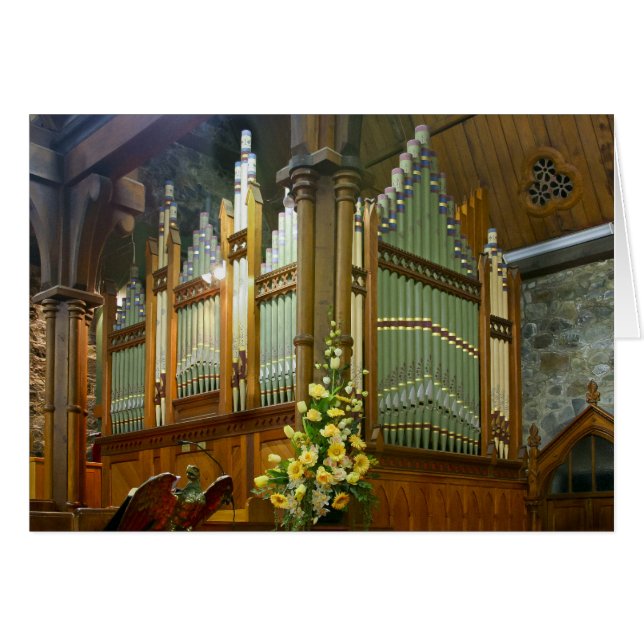 St. Mars, New Plymouth, pipe-organ Hälsningskort (Framsidan Horizontal)