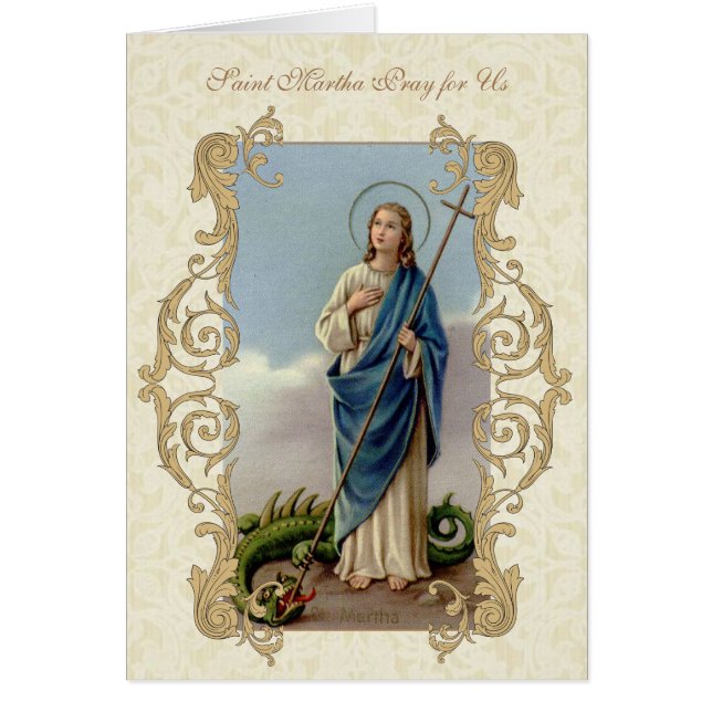 St. Martha Novena Prayer Hälsningskort (Framsidan)