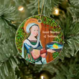 St. Martha of Bethany in Her Kitchen (Detail) Julgransprydnad Keramik