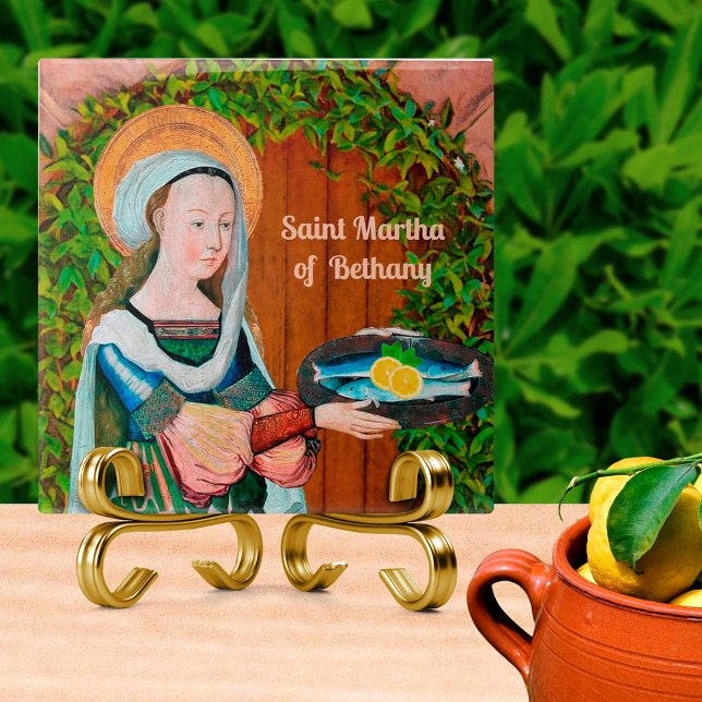 St. Martha of Bethany in Her Kitchen (Detail) Kakelplatta (Skapare uppladdad)