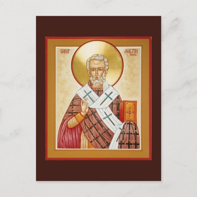 St Martin av Tours Prayer Card Vykort (Framsida)