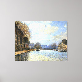 St Martin Canal Alfred Sisley Canvastryck