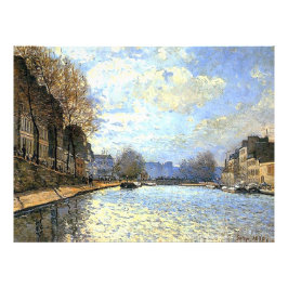 St Martin Canal Alfred Sisley Poster