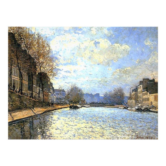 St Martin Canal Alfred Sisley Poster (Framsidan)