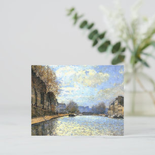 St Martin Canal Alfred Sisley Poster Vykort