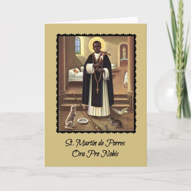 St Martin de Porres Katolik präst Kort (Framsida)