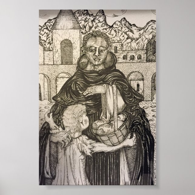 St. Martin de Porres och Child Poster (Framsidan)