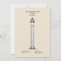St. Martin Island Lighthouse - Michigan - SBD
