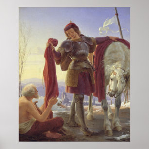 St. Martin och Beggar, 1836 Poster