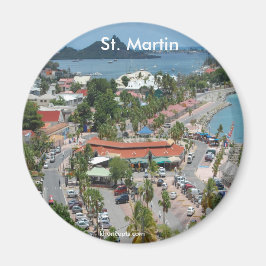 St. Martin och Marigot Bay Photo Magnet