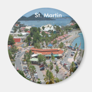 St. Martin och Marigot Bay Photo Magnet