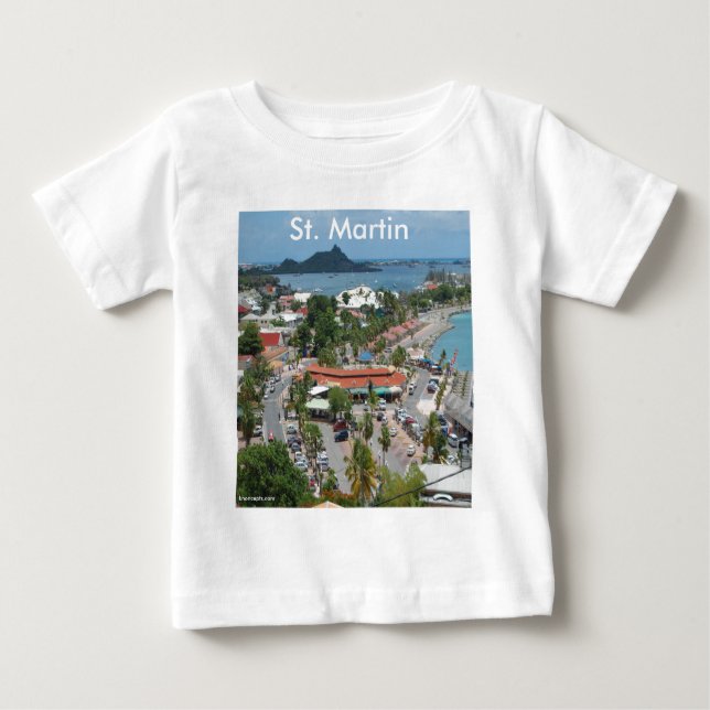 St. Martin och Marigot Bay Photo T Shirt (Framsida)