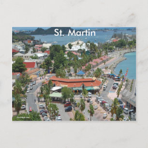 St. Martin och Marigot Bay Photo Vykort