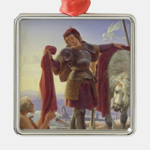 St Martin och tiggaren, 1836 Julgransprydnad Metall