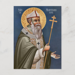 St. Martin of Braga Orthodox Christian Icon Vykort