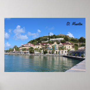 St Martin (St. Maarten) kustenfoto Poster