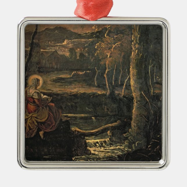 St Mary av egyptenen i vildmarken Julgransprydnad Metall (Framsidan)