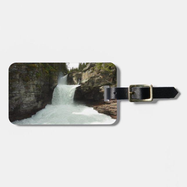 St. Mary Falls I i Glacier National Park Bagagebricka (Horisontell Framsida)
