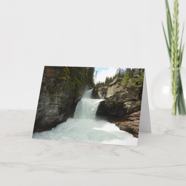 St. Mary Falls I i Glacier National Park Kort (Framsida)