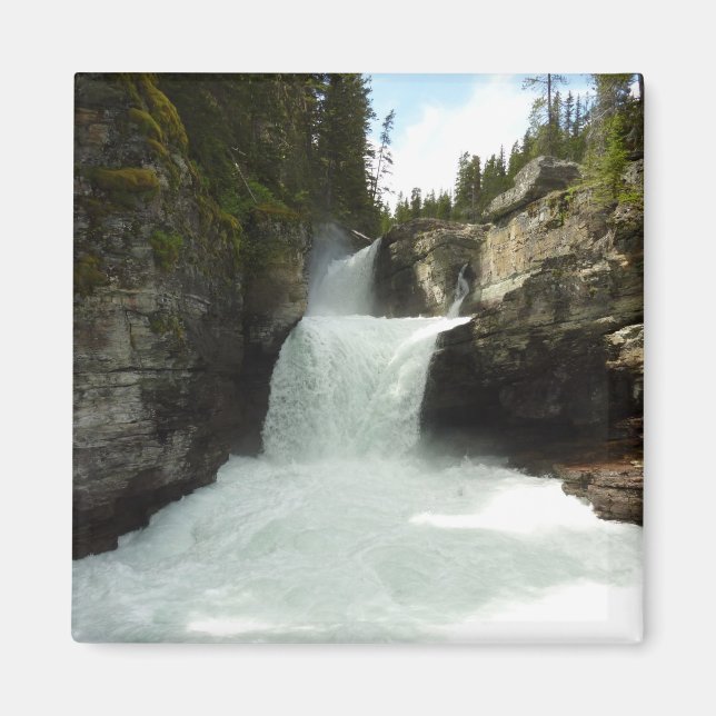 St. Mary Falls I i Glacier National Park Magnet (Framsidan)