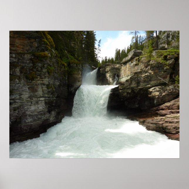 St. Mary Falls I i Glacier National Park Poster (Framsidan)