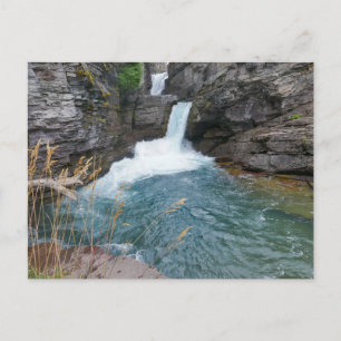 St. Mary Falls II vid Glacier National Park Vykort