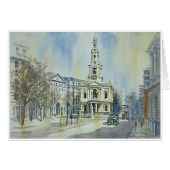 St Mary le Stranda London Hälsningskort (Framsidan Horizontal)
