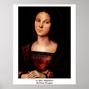 St. Mary Magdalene av Pietro Perugino Poster