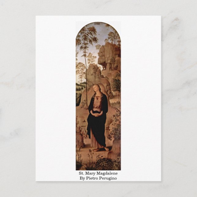St. Mary Magdalene av Pietro Perugino Vykort (Framsida)