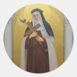 St. Mary Magdalene de Pazzi Carmelite Nun Runt Klistermärke