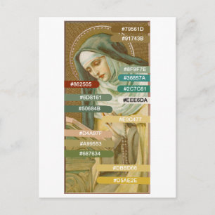 St. Mary Magdalene de Pazzi (JM 45) Färg Palette Vykort