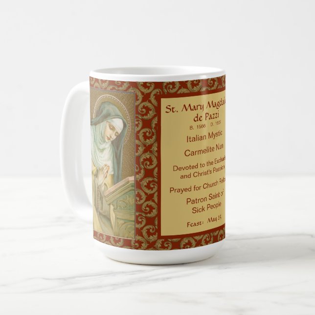 St. Mary Magdalene de Pazzi (JM 45) Kaffemugg (Framsida vänster)