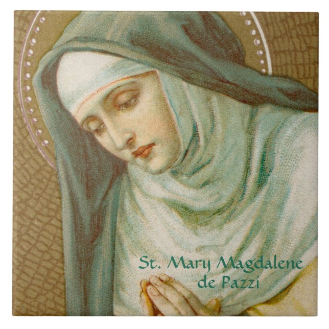 St. Mary Magdalene de Pazzi (JM 45) Kakelplatta (Framsidan)