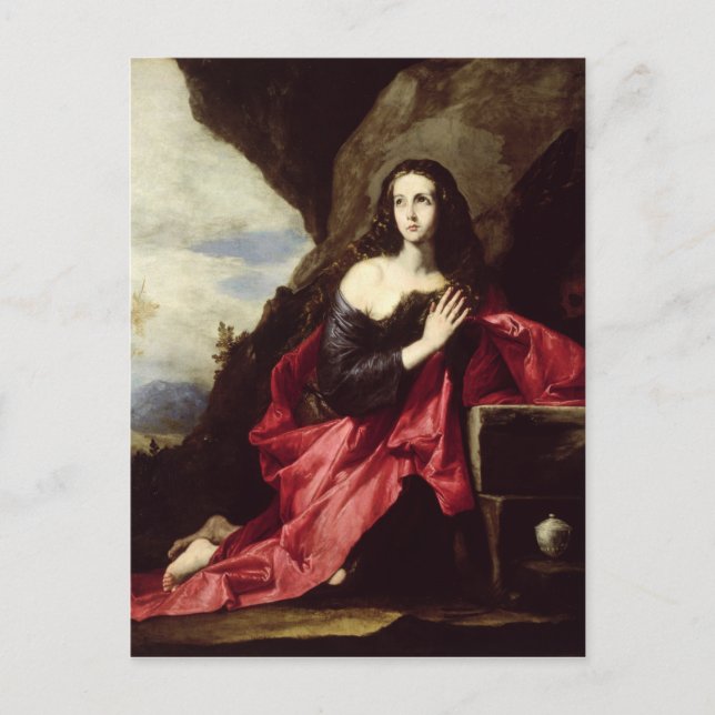 St. Mary Magdalene eller St. Thais i öknen Vykort (Framsida)