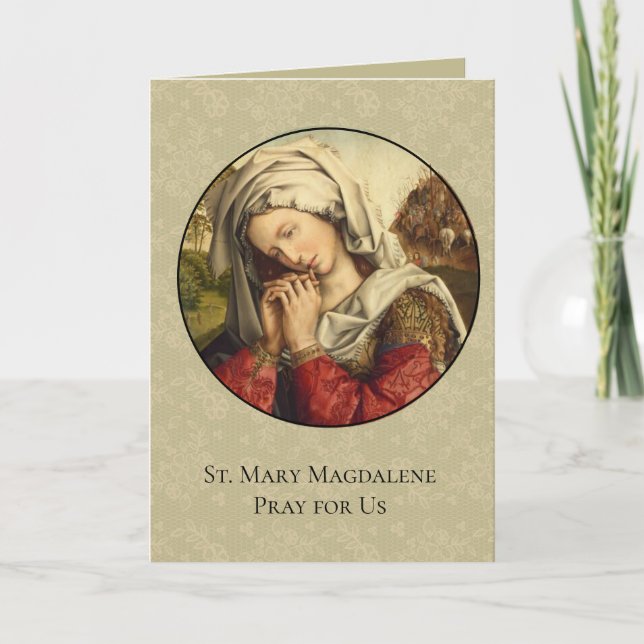 St. Mary Magdalene-festdagen 22 juli Tack Kort (Framsida)