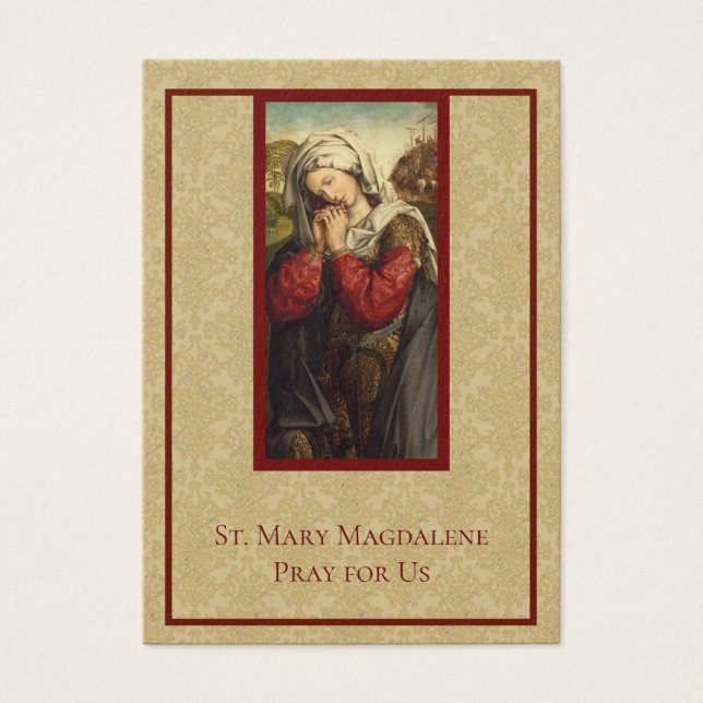 St. Mary Magdalene katolska Heliga Cards Visitkort (Framsidan)
