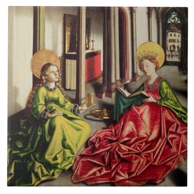 St Mary Magdalene och St. Catherine av Alexandria Kakelplatta (Framsidan)