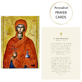 St. Mary Magdalene Orthodox Prayer Card Placeringskort