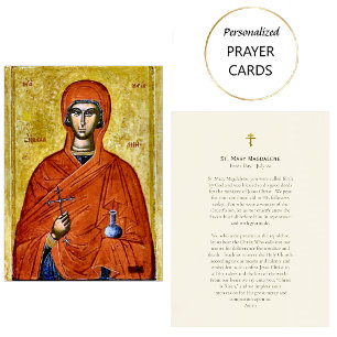 St. Mary Magdalene Orthodox Prayer Card Placeringskort