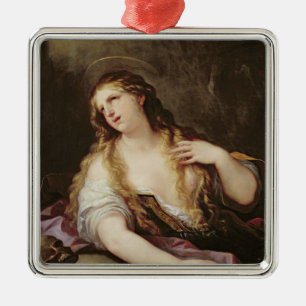 St Mary Magdalene som avsäga sig fåfänga Julgransprydnad Metall
