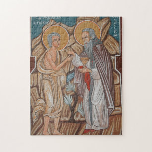 St. Mary of Egypten Ortodox Christian Icon Pussel